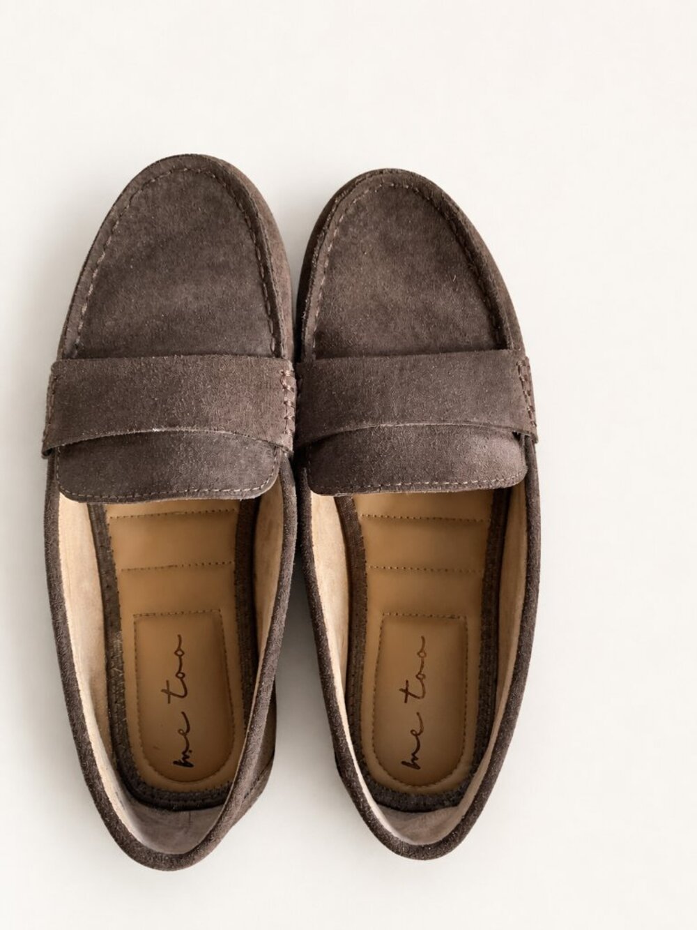 Me Too Dawson Women’s Size 7.5 Brown Suede Penny Loafers Moccasin Driver Flats